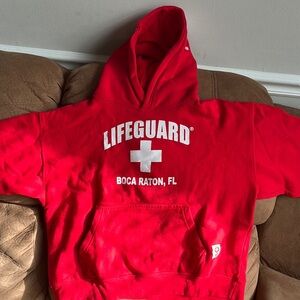 Youth Large Lifeguard Brand hooded sweatshirt